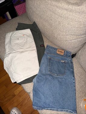 Levi Strauss Blue Denim Shorts, Izod shorts and Dickies shorts size 44 bundle